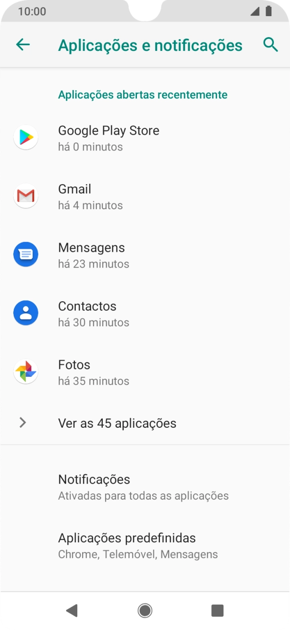 Prima Ver as aplicações.