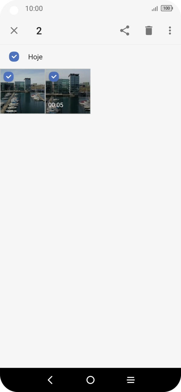 Prima o ícone para partilhar.