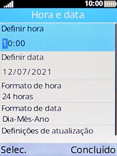 Escolha Definições de atualização.