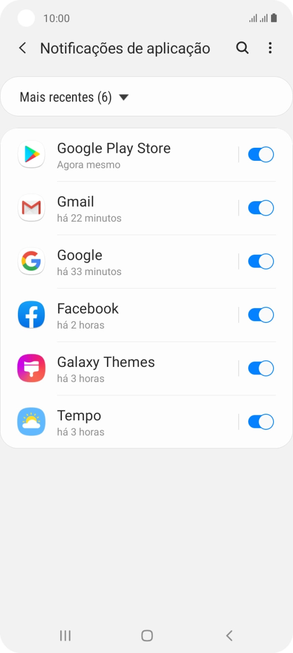 Prima a lista suspensa.