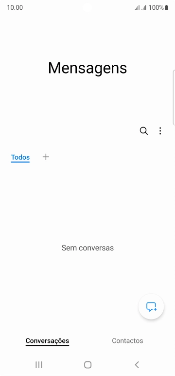 Prima o ícone de menu.