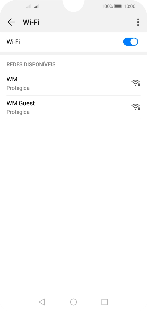 Prima a rede Wi-Fi pretendida.