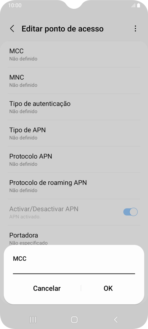 Introduza 268 e prima OK.