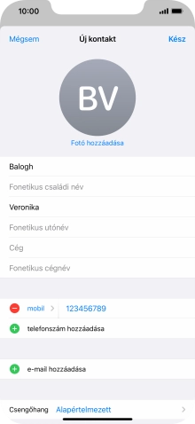 Válaszd a Kész lehetőséget.