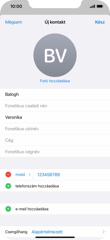 Válaszd a Kész lehetőséget.