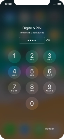 Introduza o seu código PIN e prima OK.