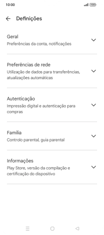 Prima Preferências de rede.