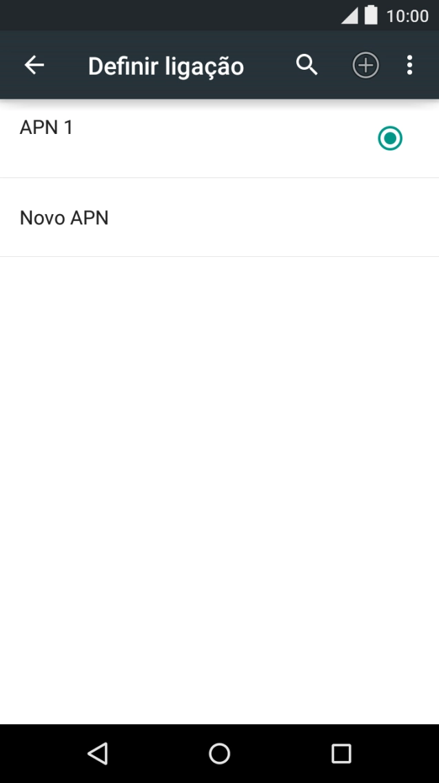 Prima o ícone de nova ligação de dados.