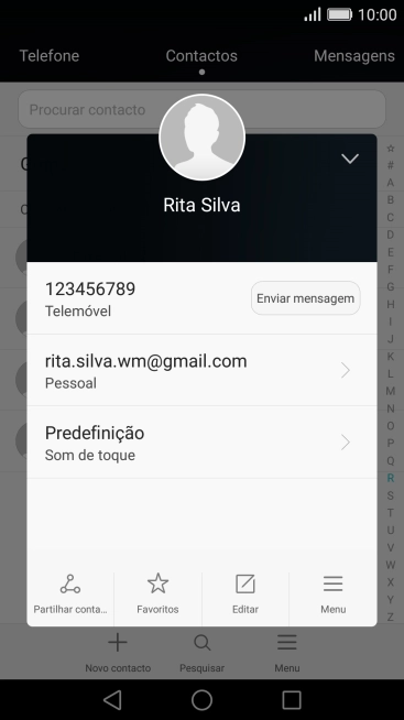 Prima o número pretendido.