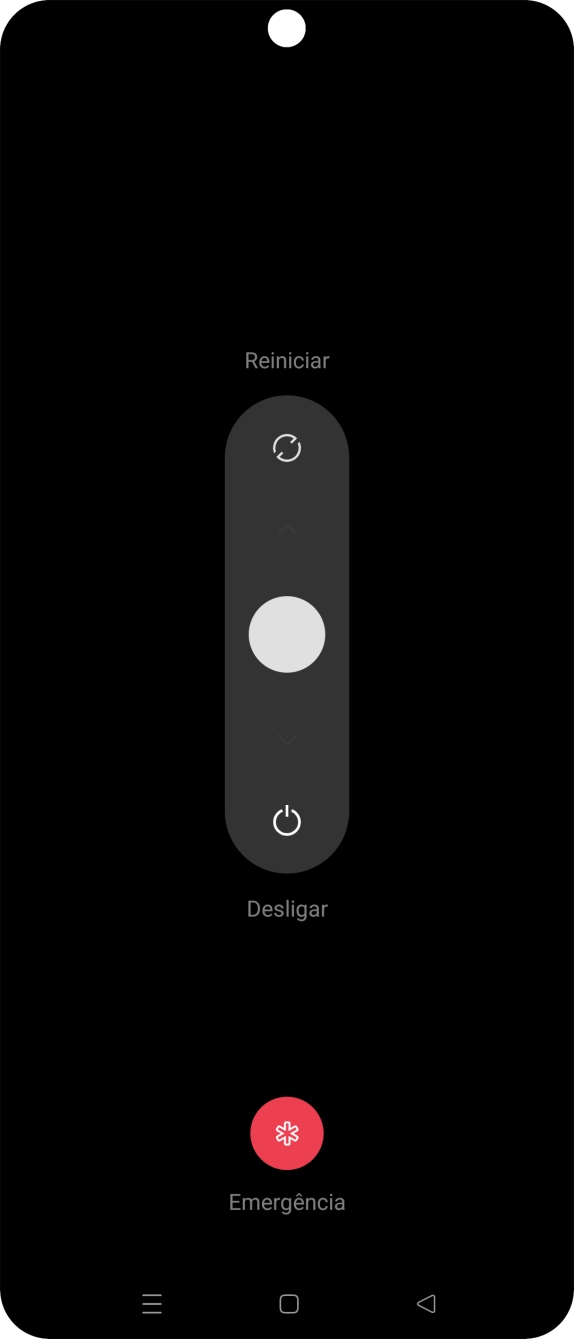 Prima o círculo e arraste-o para baixo.