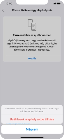 Válaszd a Beállítások alaphelyzetbe állítása lehetőséget.