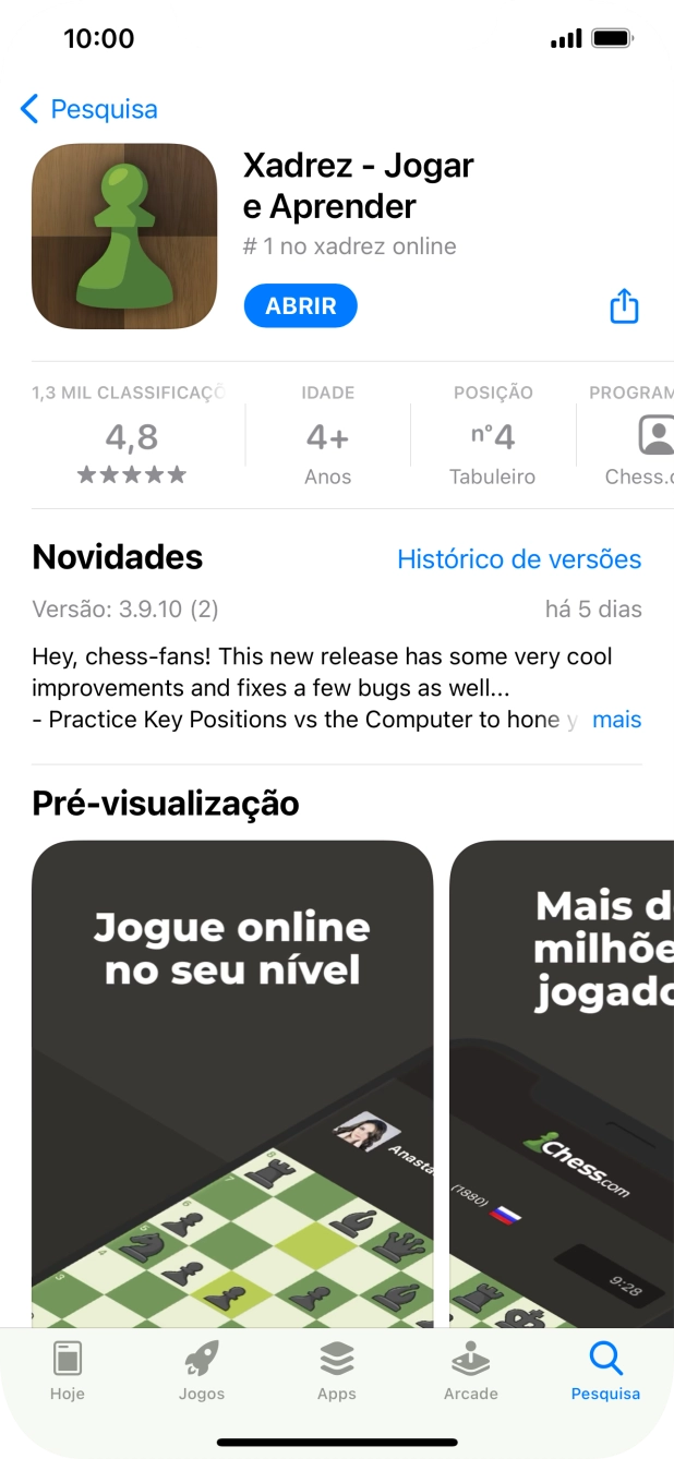 Para voltar ao ecrã inicial, deslize o dedo de baixo para cima a partir da base do ecrã.
