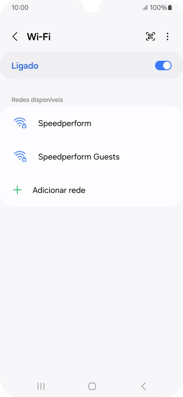 Prima o ícone de menu.