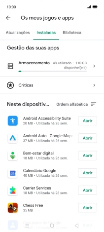 Prima a app pretendida.