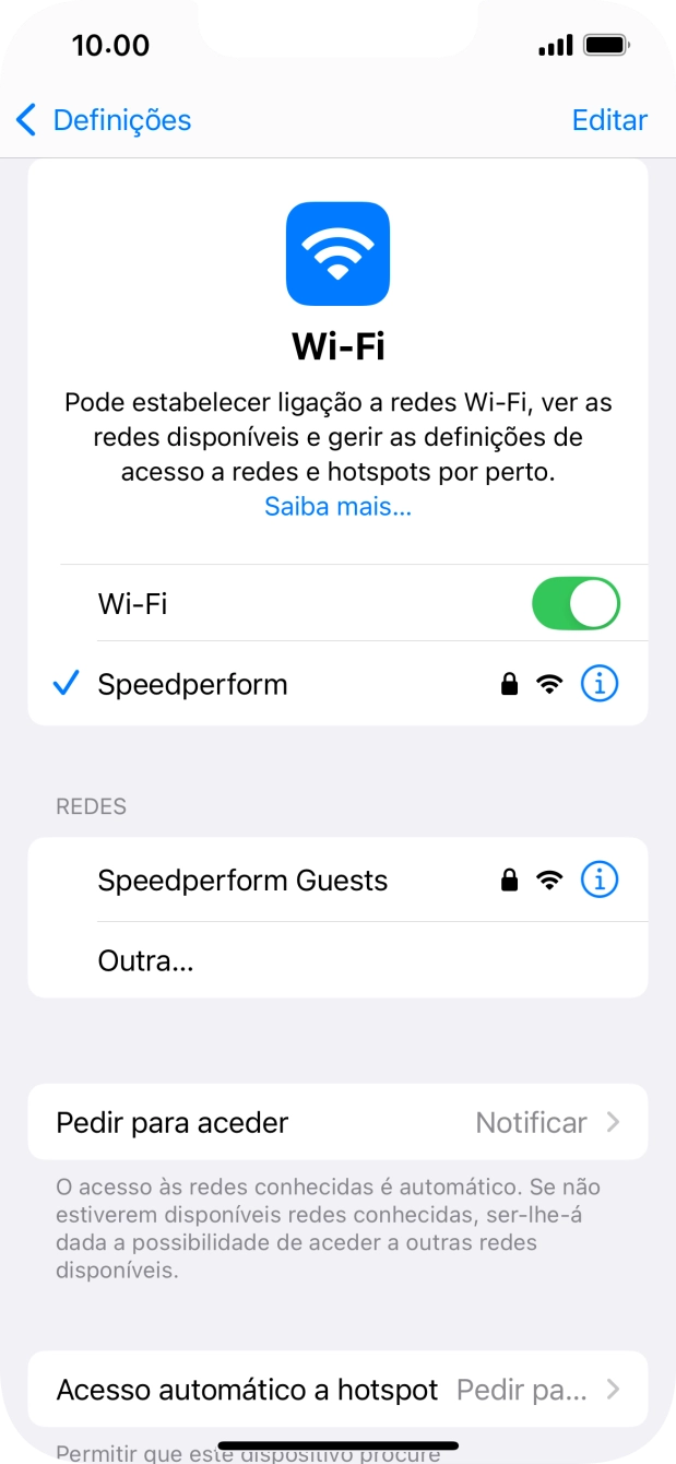 Para voltar ao ecrã inicial, deslize o dedo de baixo para cima a partir da base do ecrã.