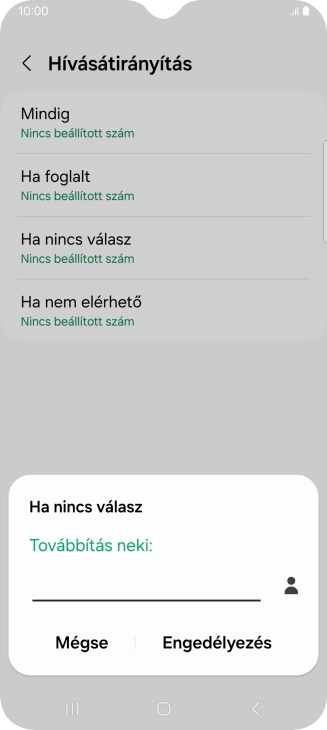 Írd be a +36709090999 számot és válaszd az Engedélyezés lehetőséget.