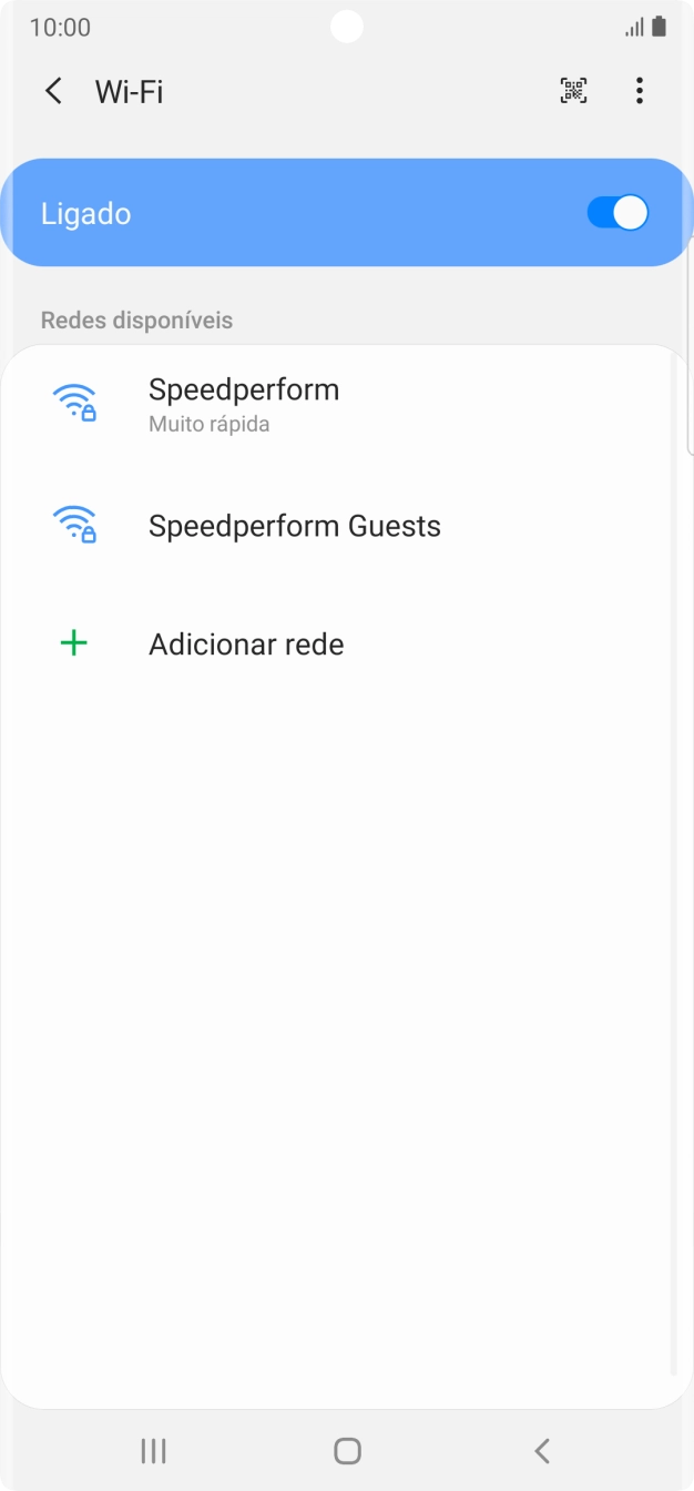 Prima o ícone de menu.
