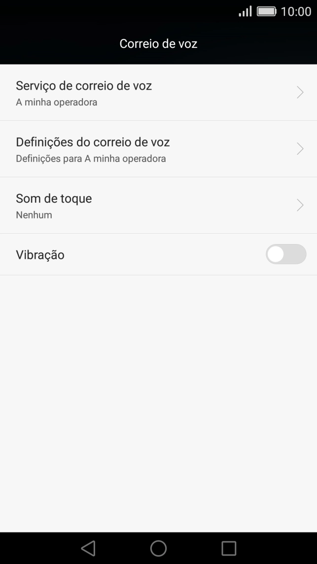 Prima Definições do correio de voz.