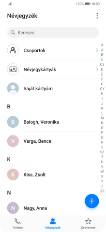Kattints az új kontaktok ikonra.
