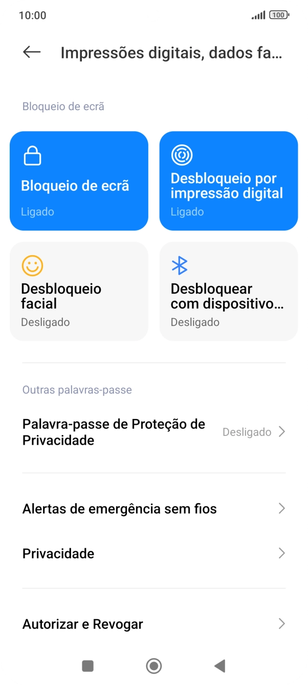 Prima Bloqueio de ecrã.