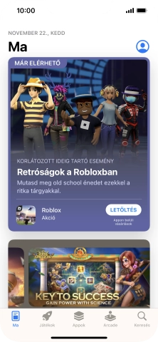 Válaszd a Keresés lehetőséget.