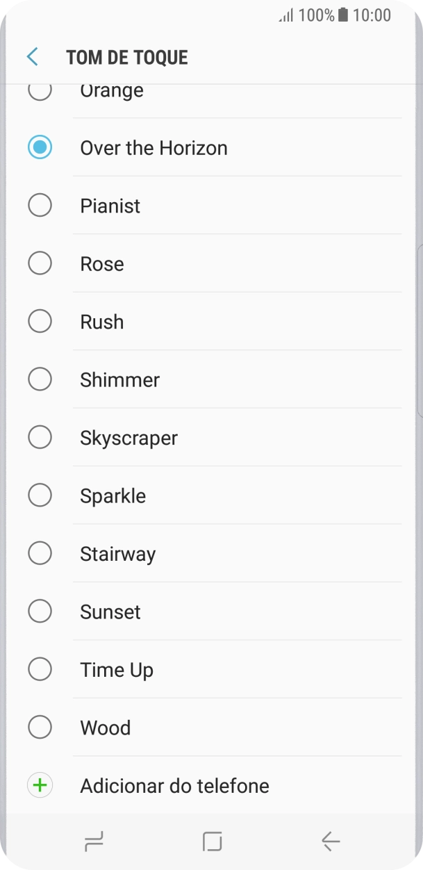Prima Adicionar do telefone.