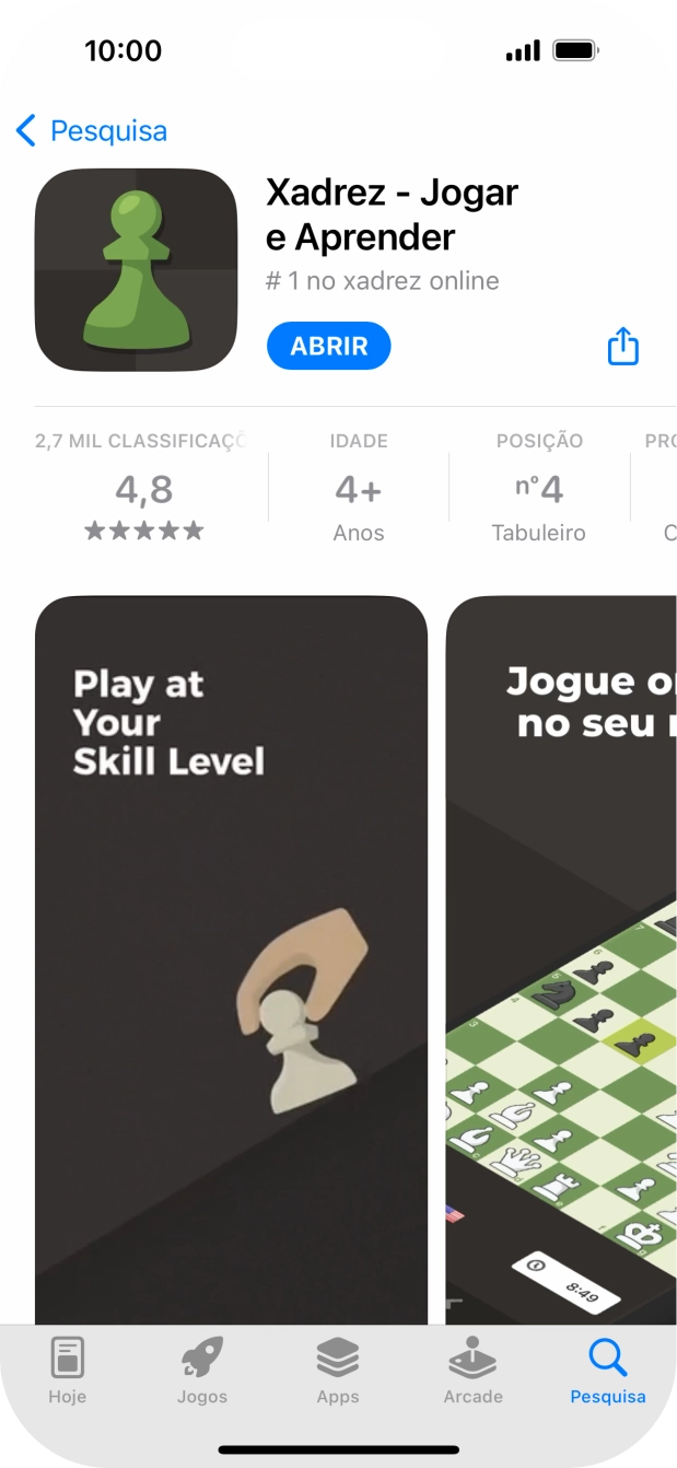 Para voltar ao ecrã inicial, deslize o dedo de baixo para cima a partir da base do ecrã.