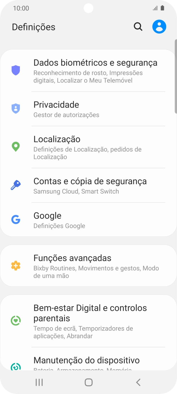 Prima Contas e cópia de segurança.