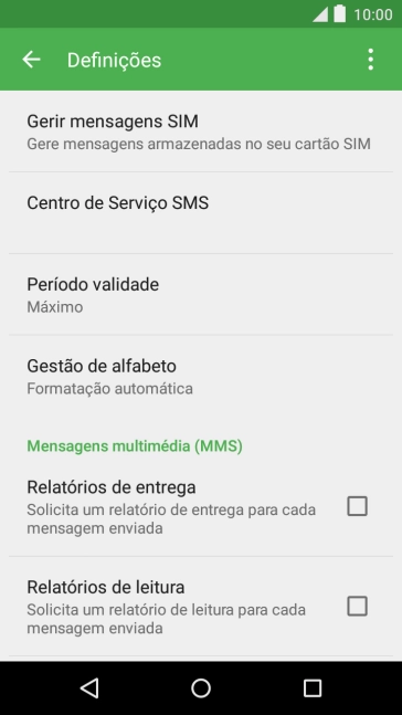 Prima Centro de Serviço SMS.