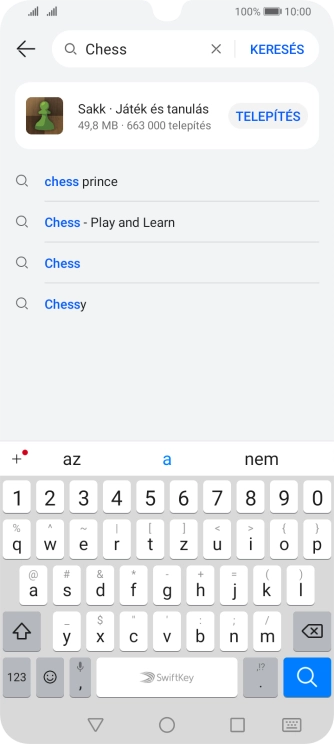 Írd be a keresett alkalmazás nevét vagy kategóriáját, és kattints a keresés ikonra.