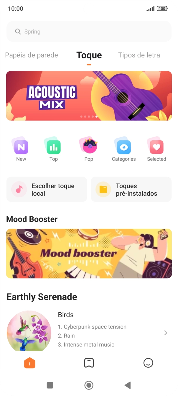 Se pretender escolher um tom de toque diferente do predefinido, prima Escolher toque local e siga as indicações no ecrã para escolher o tom de toque pretendido.