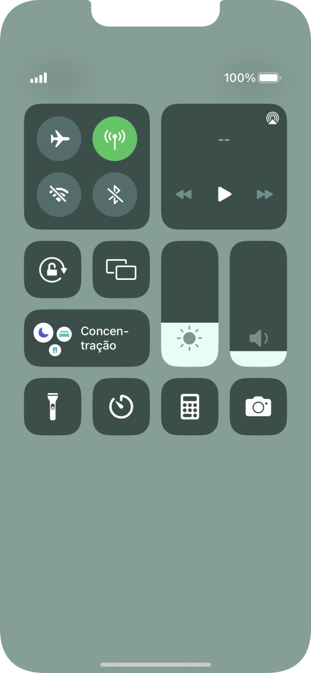 Prima o ícone de modo de voo para ativar ou desativar a função.