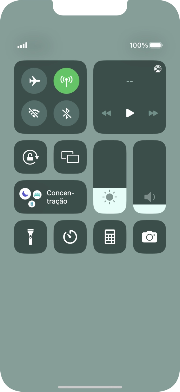 Prima o ícone de modo de voo para ativar ou desativar a função.