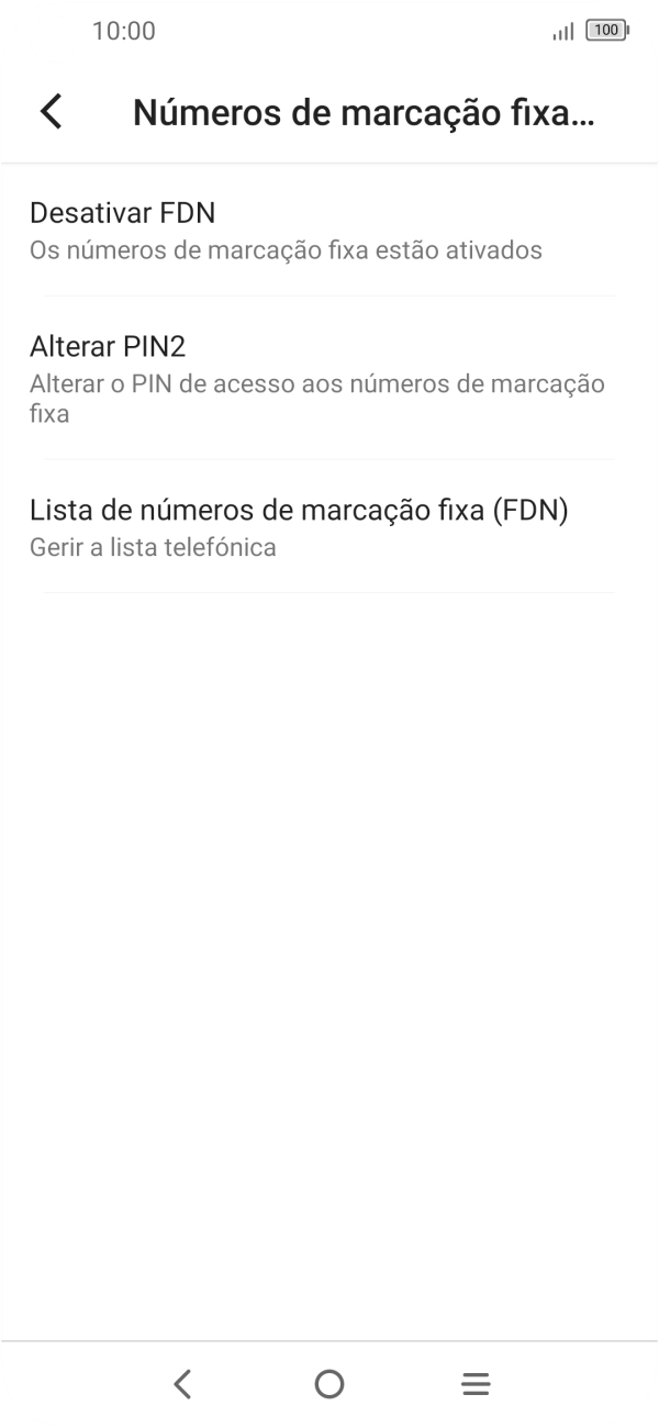 Prima Desactivar FDN.