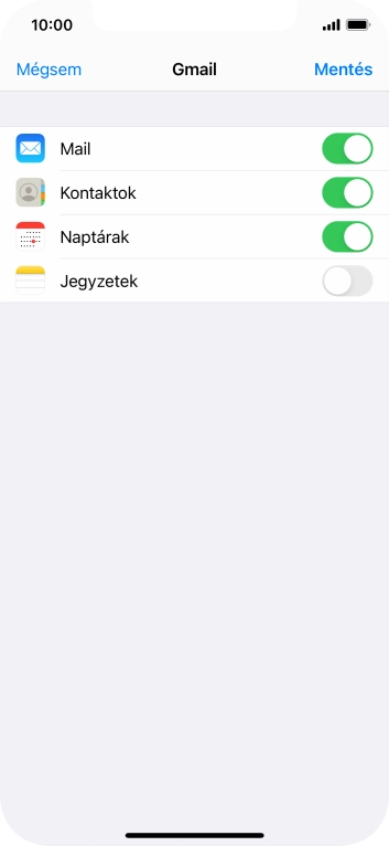 Amennyiben a kijelzőn ez a képernyőkép látható, az e-mail-fiókodat felismerte a rendszer, és automatikusan beállította. Kövesd a képernyőn megjelenő utasításokat  további adatok csatolásához, és fejezd be az új fiók létrehozását.