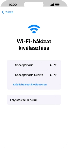 Válaszd ki a kívánt Wi-Fi hálózatot.