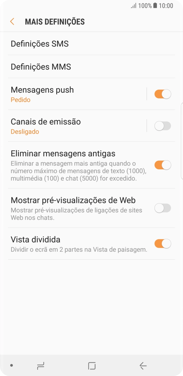 Prima Definições SMS.