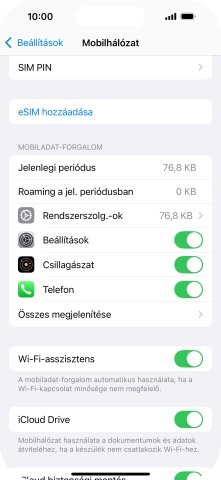 Válaszd a SIM PIN lehetőséget.
