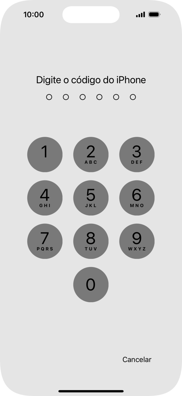 Utilize o código de bloqueio de telefone que criou.