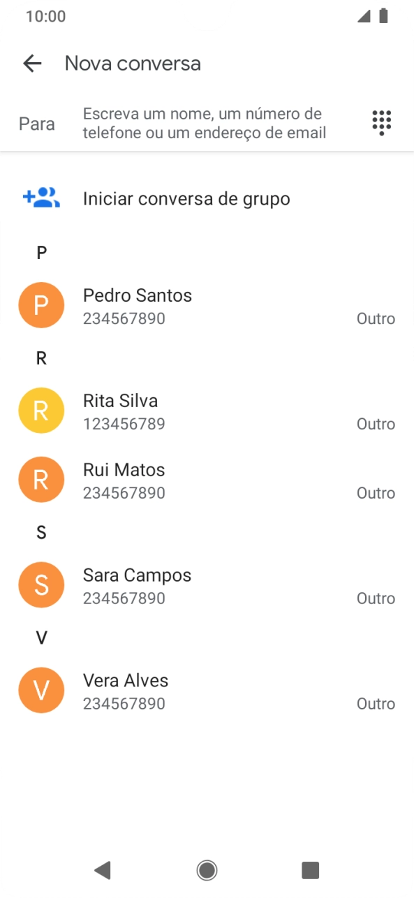 Prima o campo junto a 