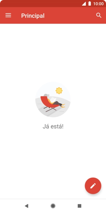 Deslize o dedo sobre o ecrã da esquerda para a direita.