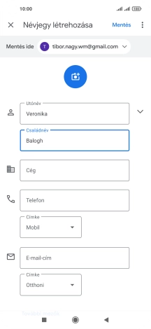 Kattints a Telefon mezőre, és írd be a kívánt telefonszámot.
