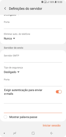 Prima Iniciar sessão.
