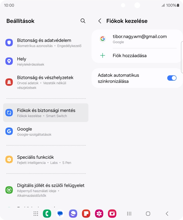 Válaszd a Fiók hozzáadása lehetőséget.