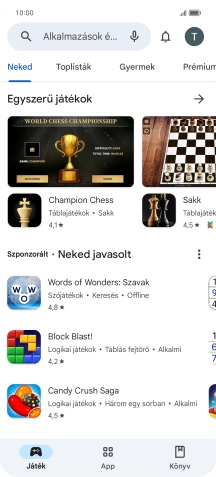 Kattints a keresés mezőre.