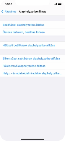 Válaszd a Beállítások alaphelyzetbe állítása lehetőséget.