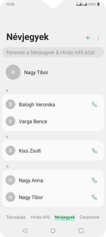 Kattints az új kontaktok ikonra.