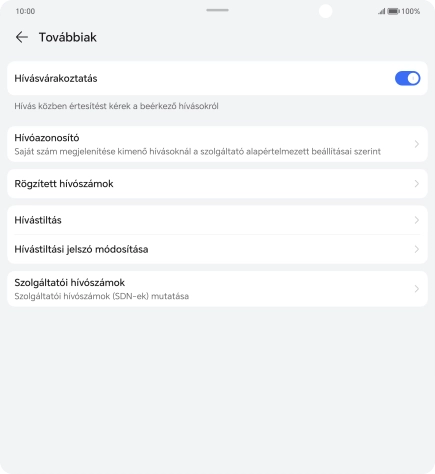 Válaszd a Hívóazonosító lehetőséget.