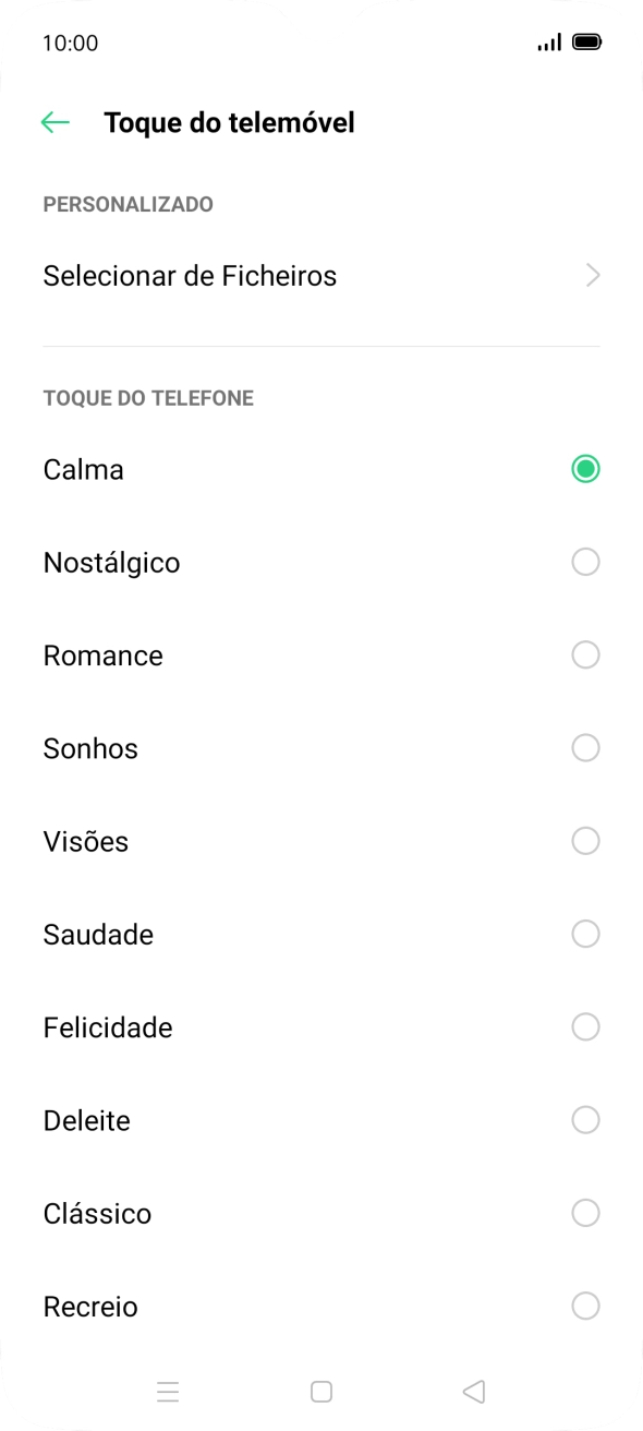 Prima Selecionar de Ficheiros.