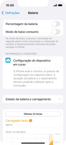 Prima Estado da bateria e carregamento.